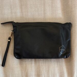 Fawn Design Black Leather Changing Clutch